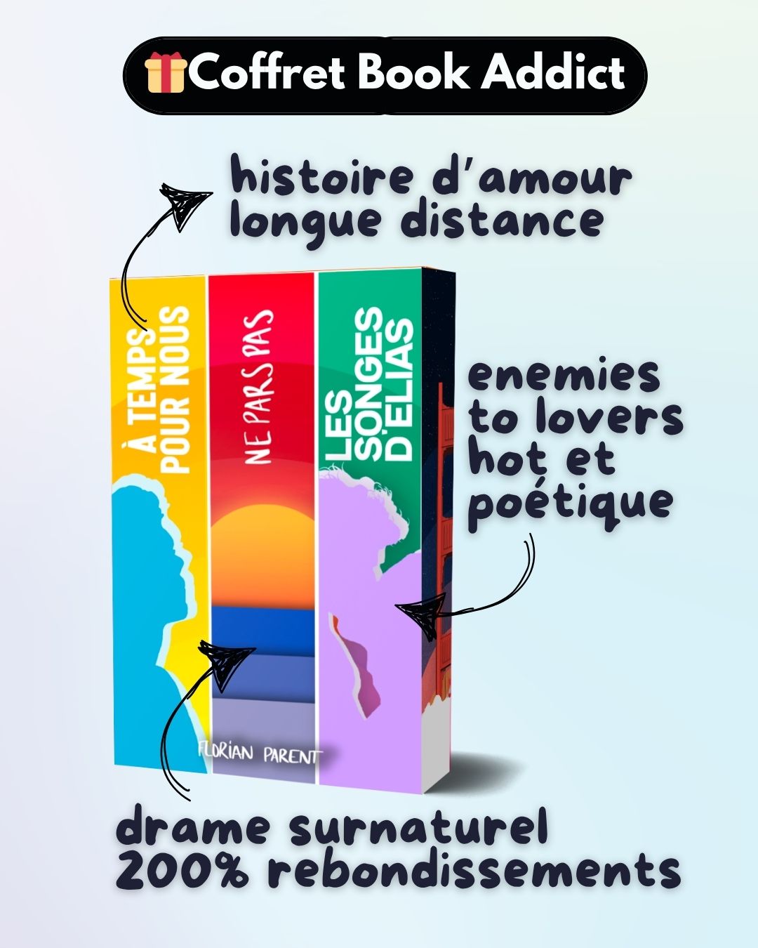 Coffret Noël - 3 Histoires d’Amour et de Destin - Florian Parent - Idée cadeau à petit prix