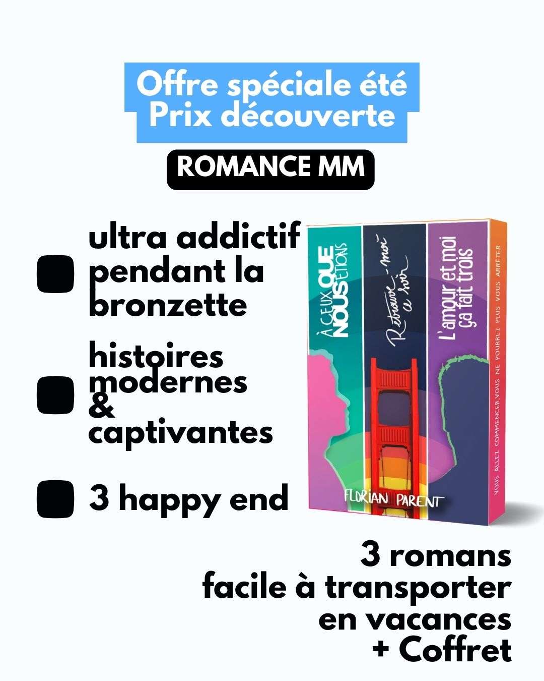 Coffret Découverte Romances Gay Florian Parent - 3 histoires d&