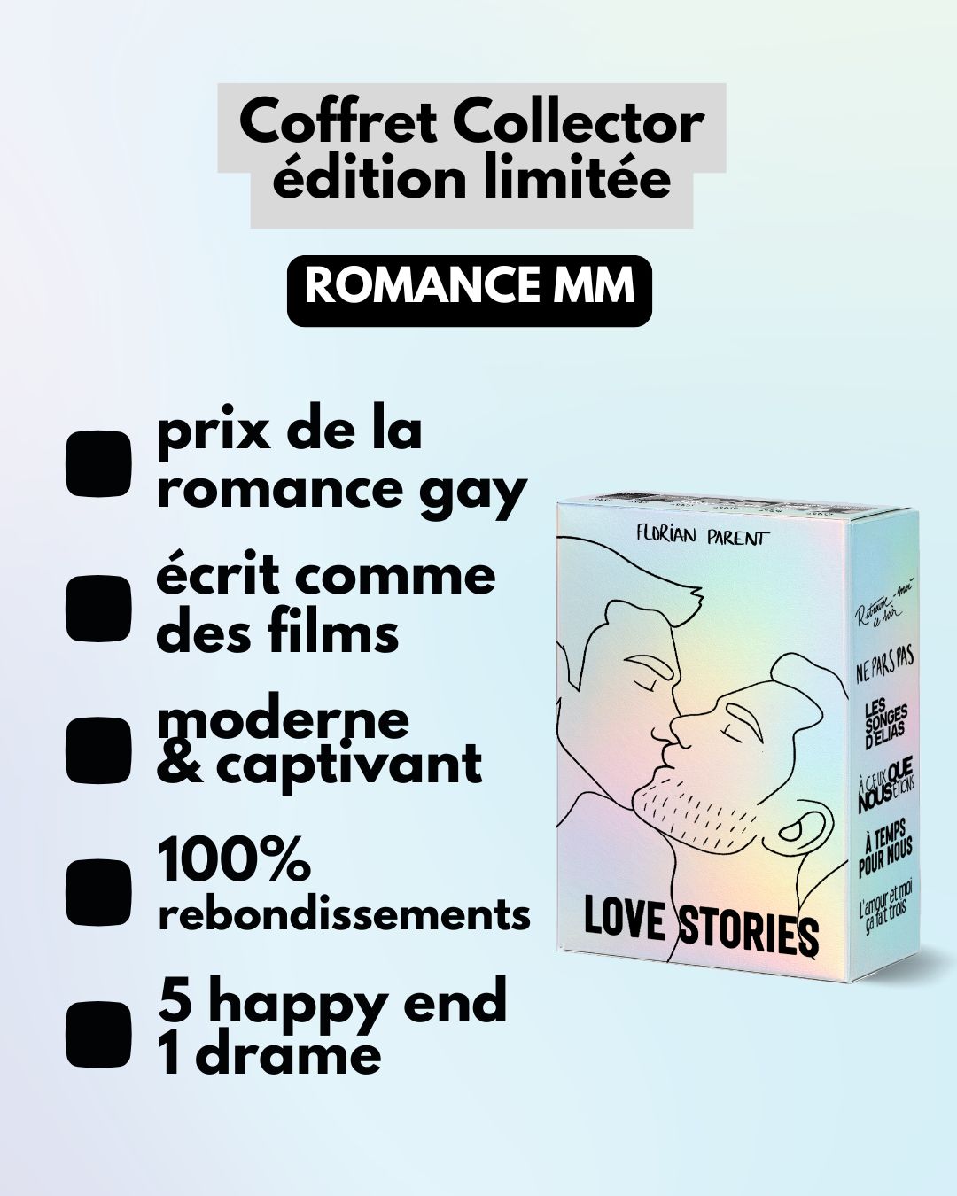 Coffret Noël Collector - Collection intégrale - 6 romances gay addictives - Florian Parent - Idée cadeau Noël