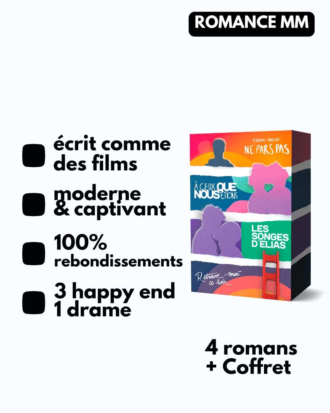 Coffret Florian Parent 4 romances gay addictives