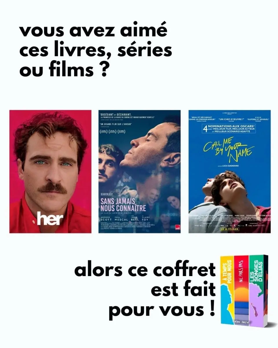 Coffret Cadeau - 3 Histoires d’Amour et de Destin - Florian Parent - Idée cadeau à petit prix - roman gay livre mm