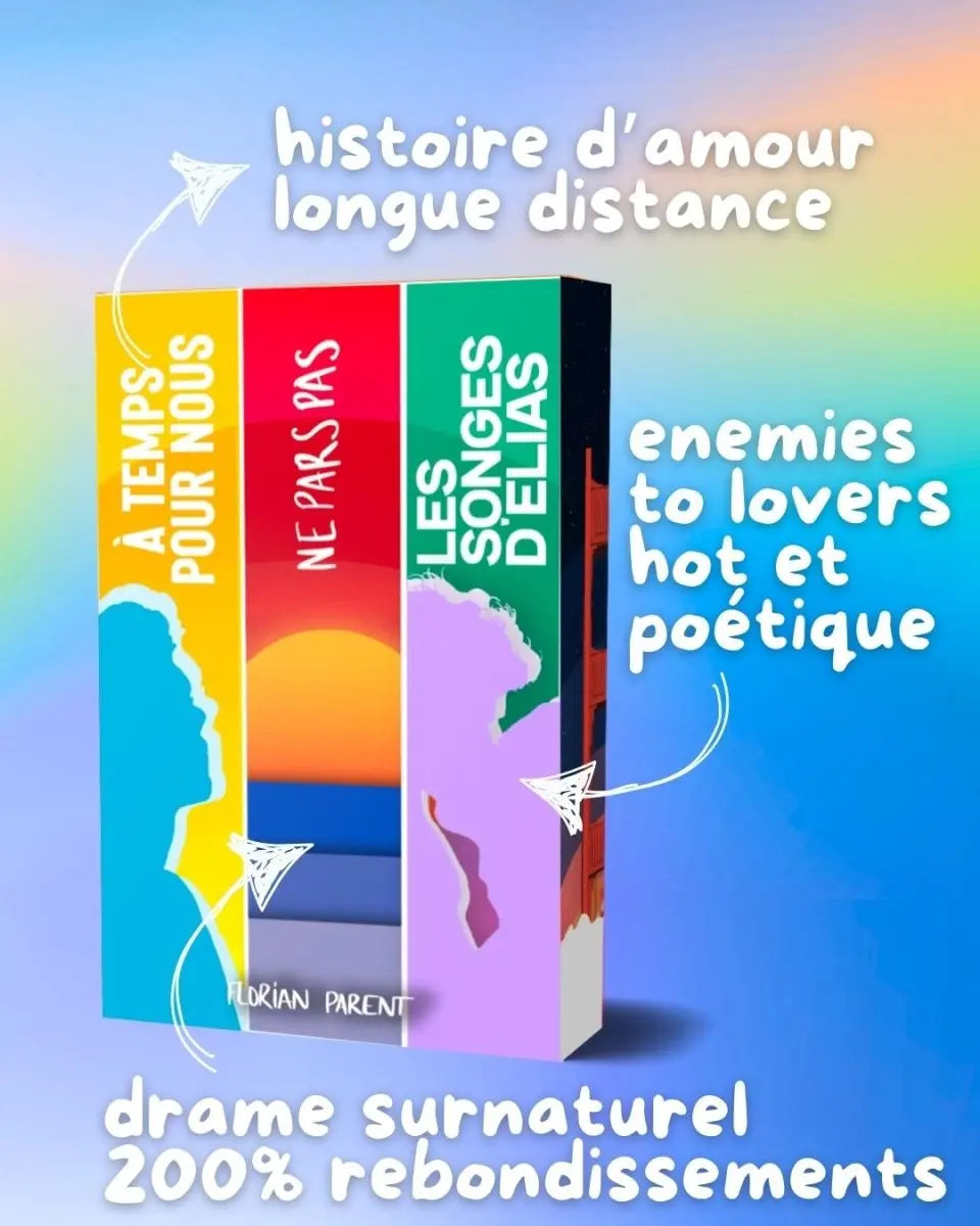 Coffret Cadeau - 3 Histoires d’Amour et de Destin - Florian Parent - Idée cadeau à petit prix - roman gay livre mm