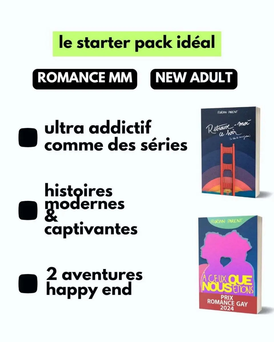 Lot Cadeau - 2 romances gay - "Le meilleur de la romance - best-seller " - Florian Parent - roman gay livre mm