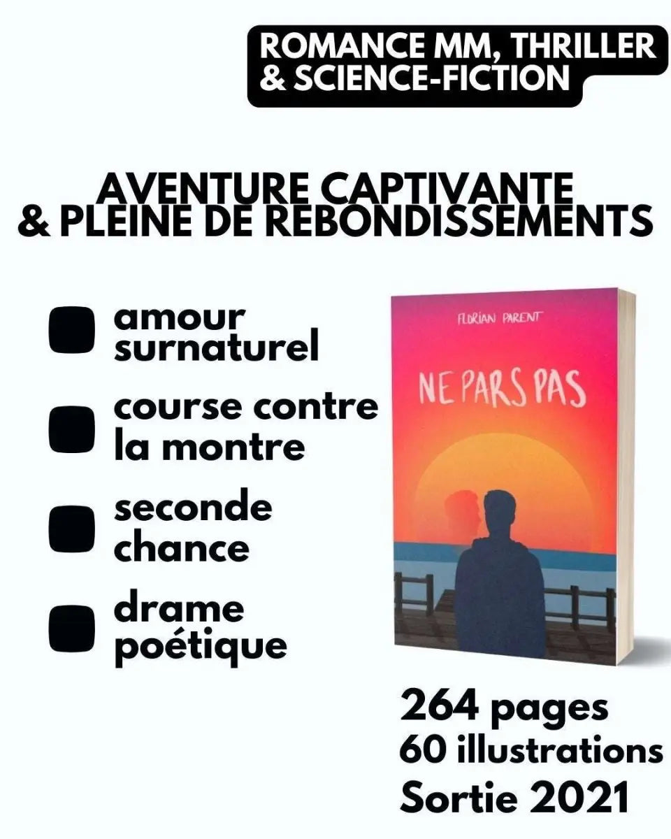 Ne Pars Pas - Prix du Roman Gay 2025 - livre broché - roman gay livre mm - Florian Parent
