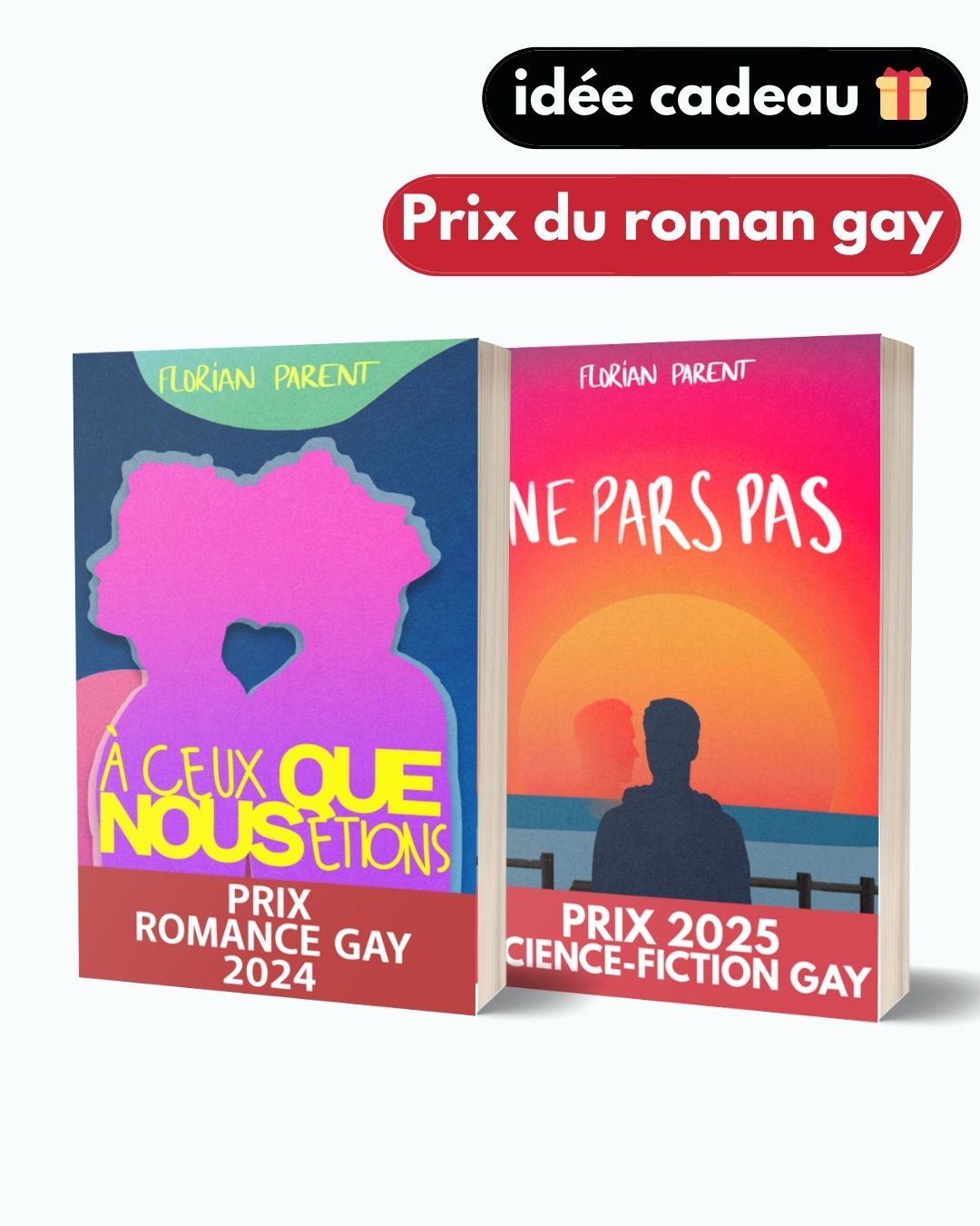 Lot Noël - 2 romances gay - &quot;Prix du Roman gay 2024 &amp; 2025&quot; - Florian Parent