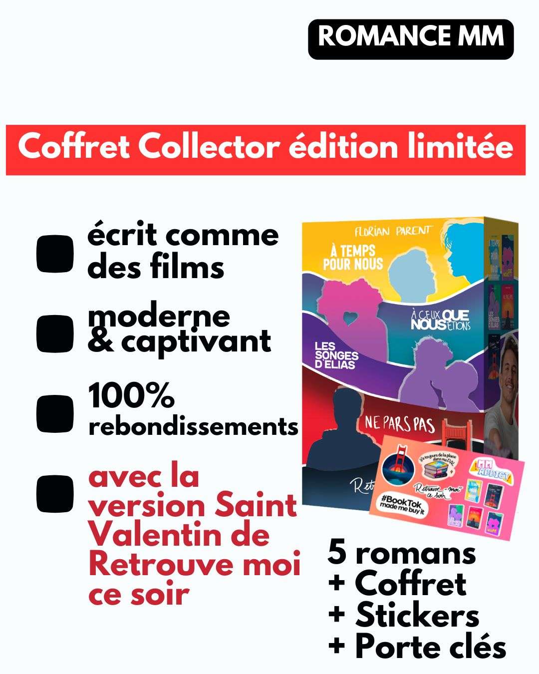Coffret Saint Valentin Livres Gay Florian Parent + Cadeaux - Édition Limitée