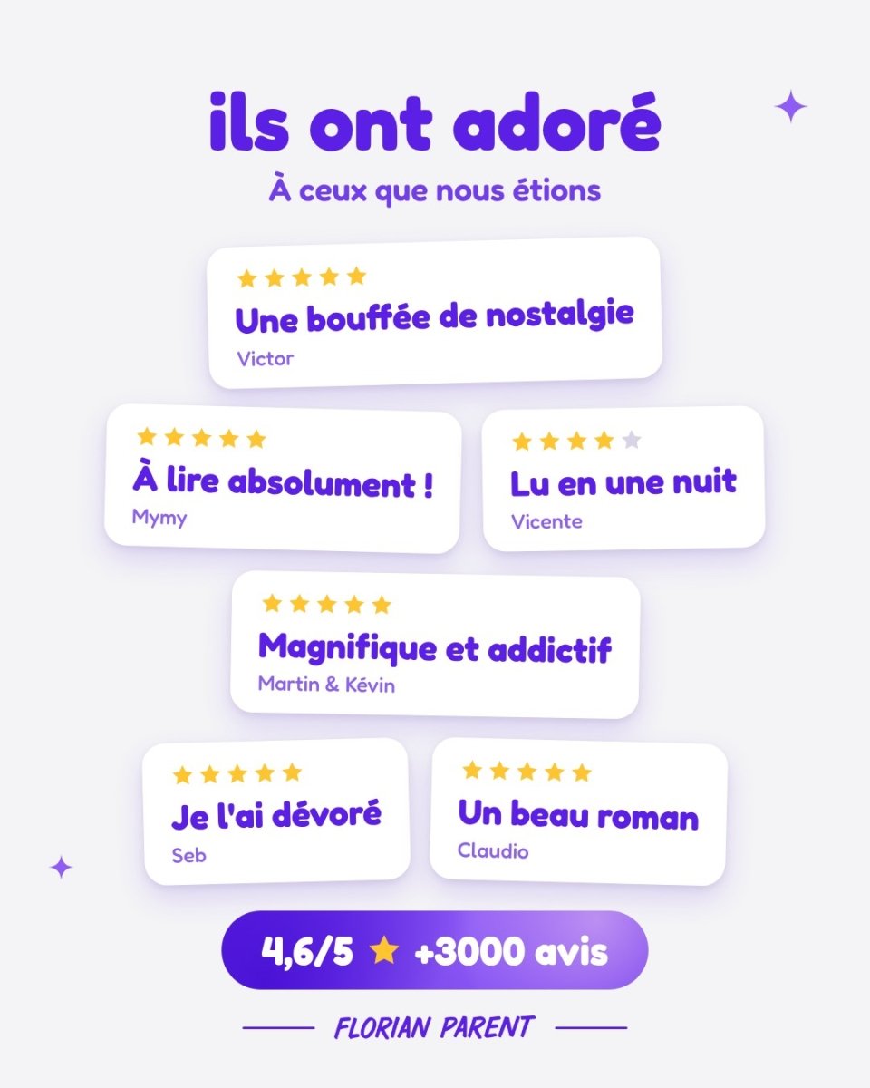 À ceux que nous étions - Prix du Roman Gay 2024 - roman gay livre mm - Florian Parent