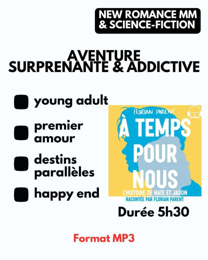 À temps pour nous - Livre Audio - roman gay livre mm - Florian Parent