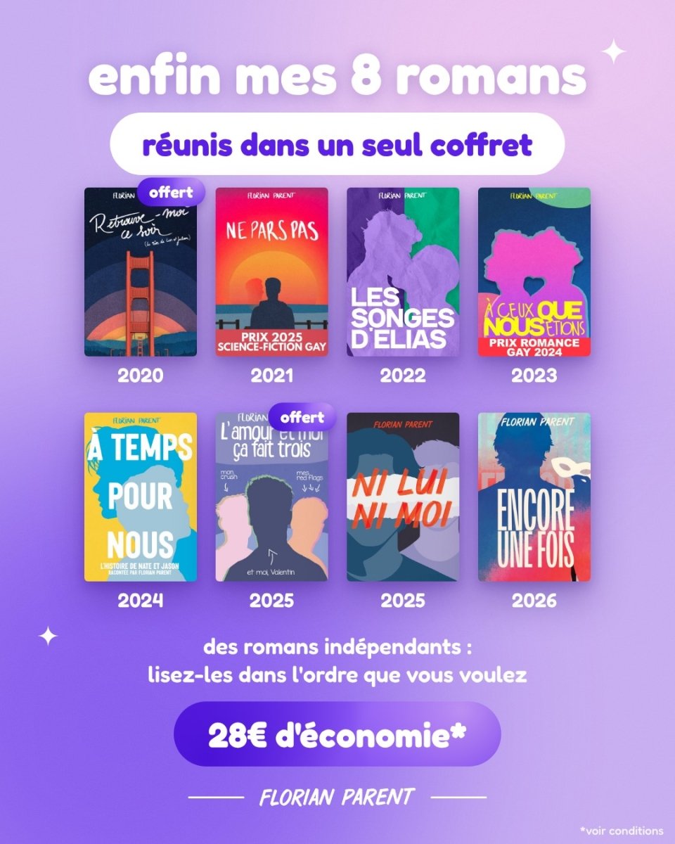 Coffret Intégrale MxM Florian Parent - 8 livres gay - roman gay livre mm - Florian Parent