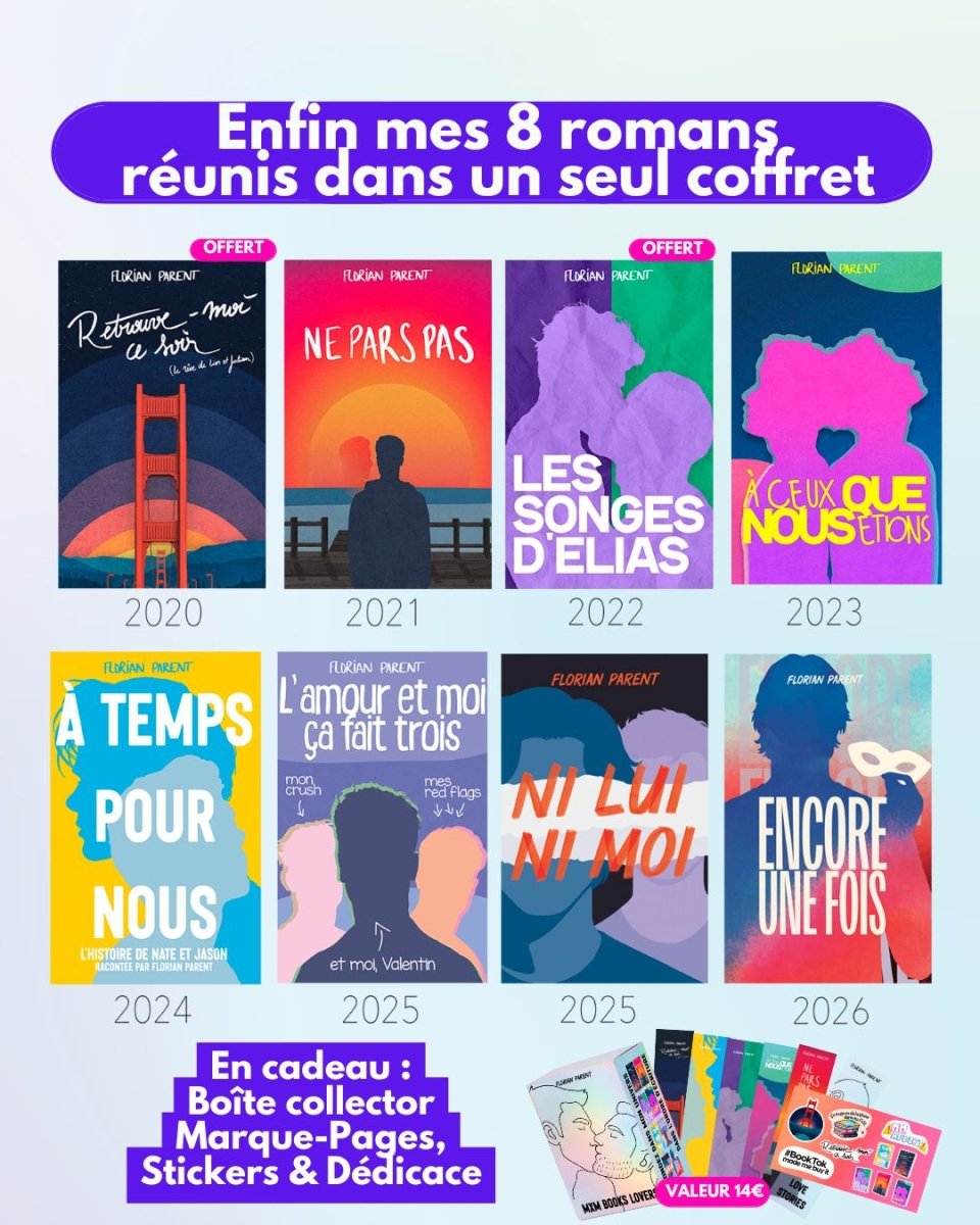 Coffret Intégrale MxM Florian Parent - 8 livres gay - roman gay livre mm - Florian Parent