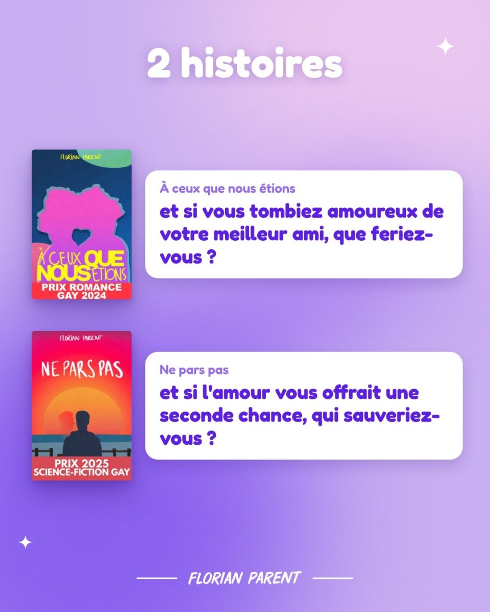 Coffret Prix du Roman Gay 2024 &amp; 2025 — 2 Romans MxM Gay — Florian Parent - roman gay livre mm - Florian Parent