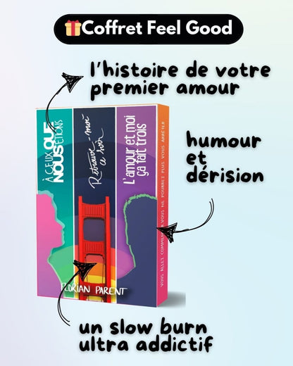 Coffret Romances Gay Modernes Feel Good – 3 Histoires de Passion - Florian Parent - roman gay livre mm - Florian Parent