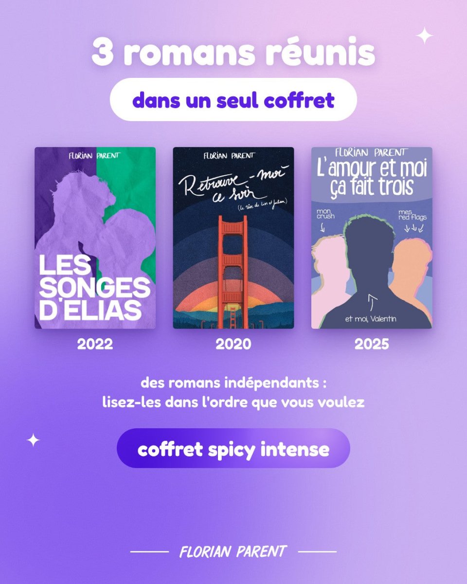 Coffret Spicy et intense 🌶️🔥 - 3 livres gay - roman gay livre mm - Florian Parent