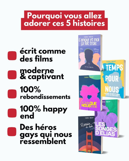 Coffret Summer Romance - 5 livres gay qui finissent bien - Florian Parent - roman gay livre mm - Florian Parent