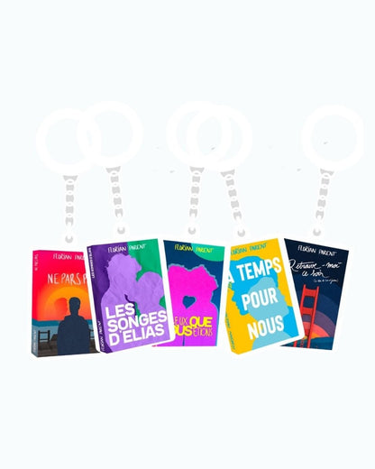 Lot 5 porte - clés collectors - roman gay livre mm - Florian Parent