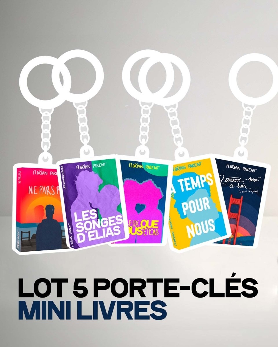 Lot 5 porte - clés collectors - roman gay livre mm - Florian Parent