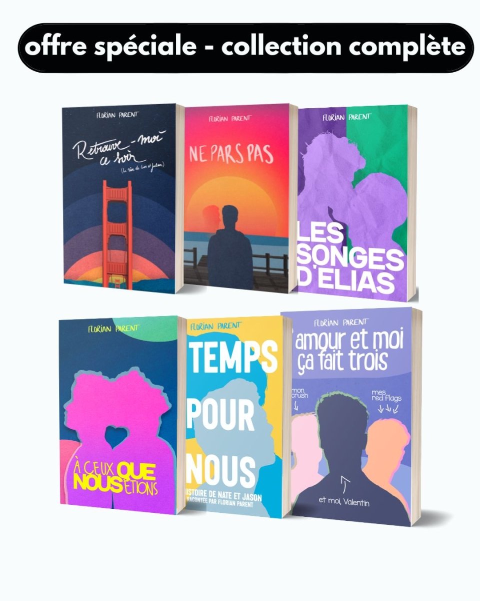 Lot 6 romans Florian Parent - Collection complète - roman gay livre mm - Florian Parent