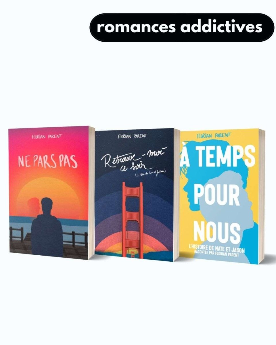Lot Cadeau - 3 romances gay - "Ultra addictives, des fins inattendues 😱 " – Florian Parent - roman gay livre mm