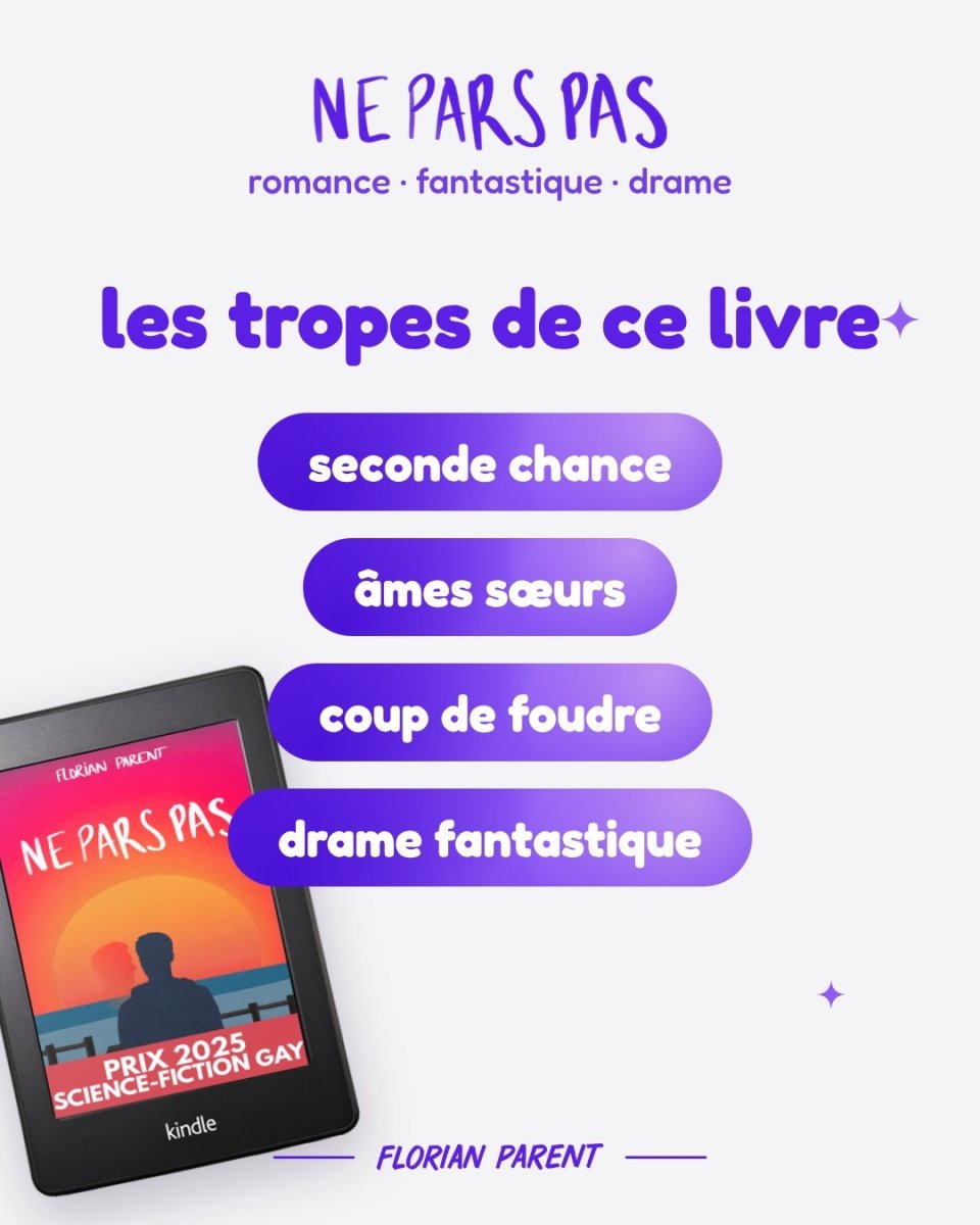 Ne Pars Pas - Prix du Roman Gay 2025 - roman gay livre mm - Florian Parent