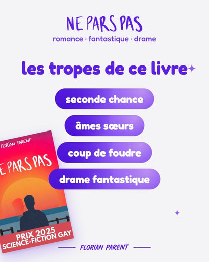 Ne Pars Pas - Prix du Roman Gay 2025 - roman gay livre mm - Florian Parent