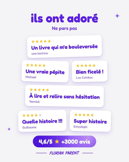 Ne Pars Pas - Prix du Roman Gay 2025 - roman gay livre mm - Florian Parent