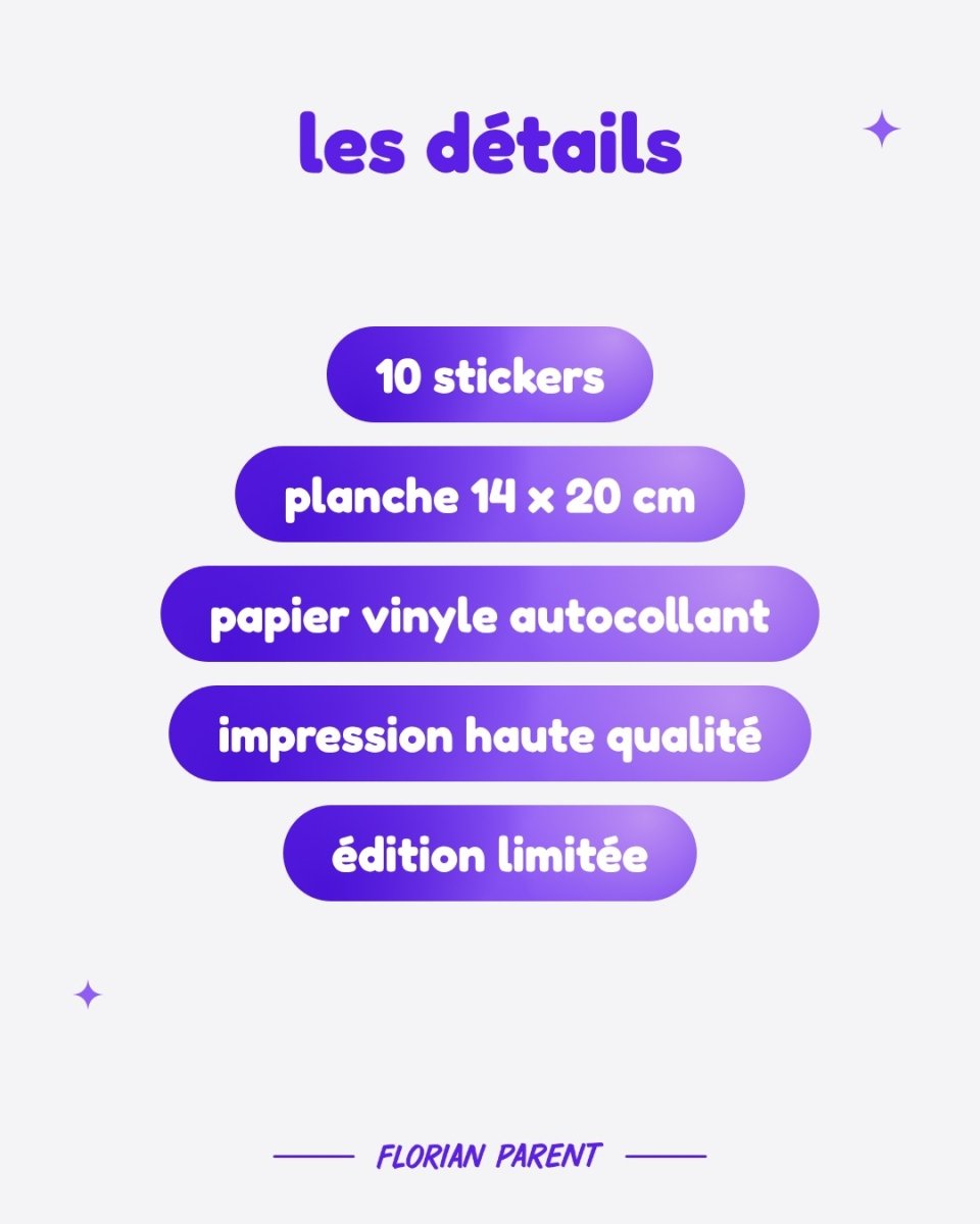 Stickers Collector Booktok - roman gay livre mm - Florian Parent