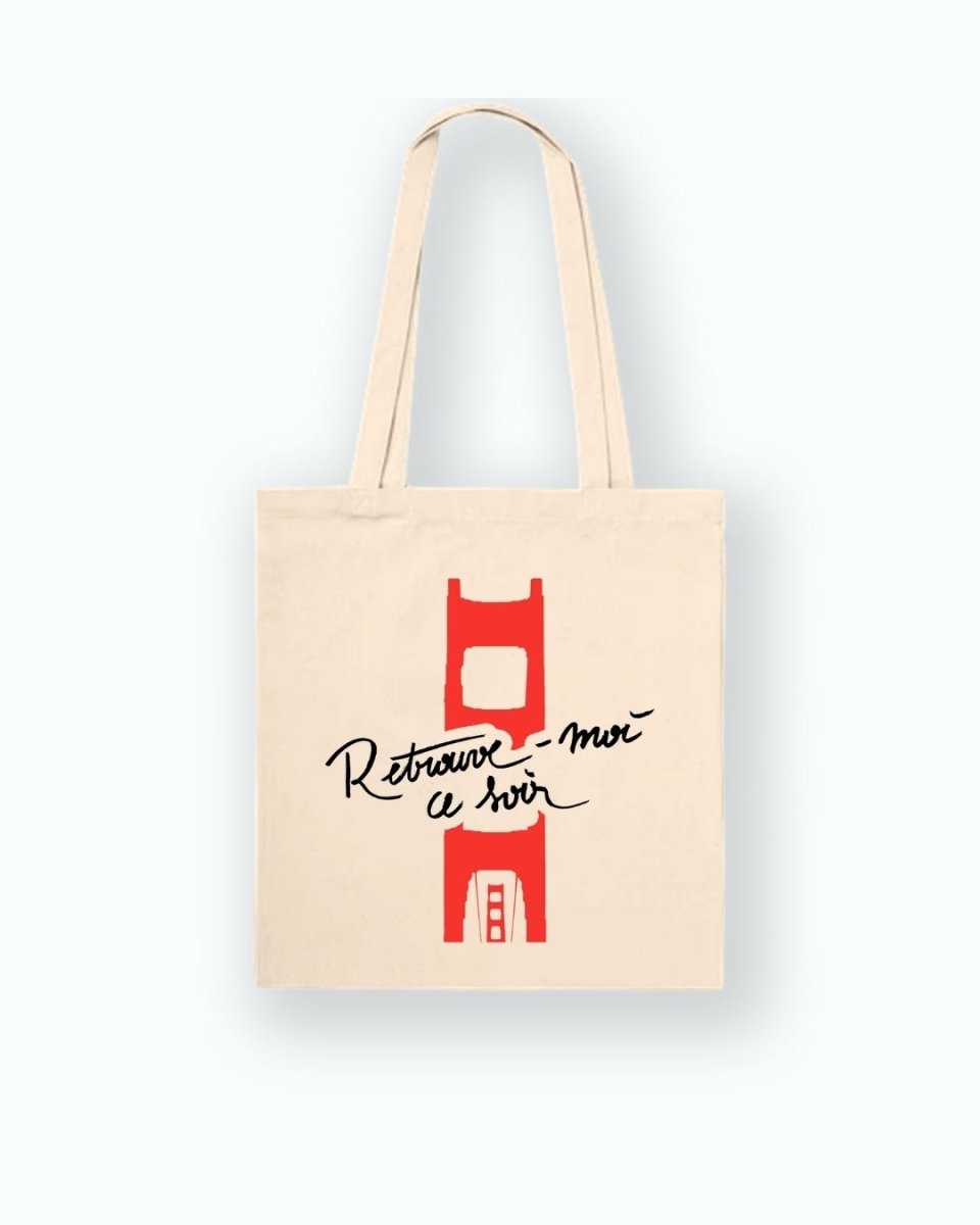 Tote Bag "Retrouve - moi ce soir" Florian Parent - roman gay livre mm - Florian Parent